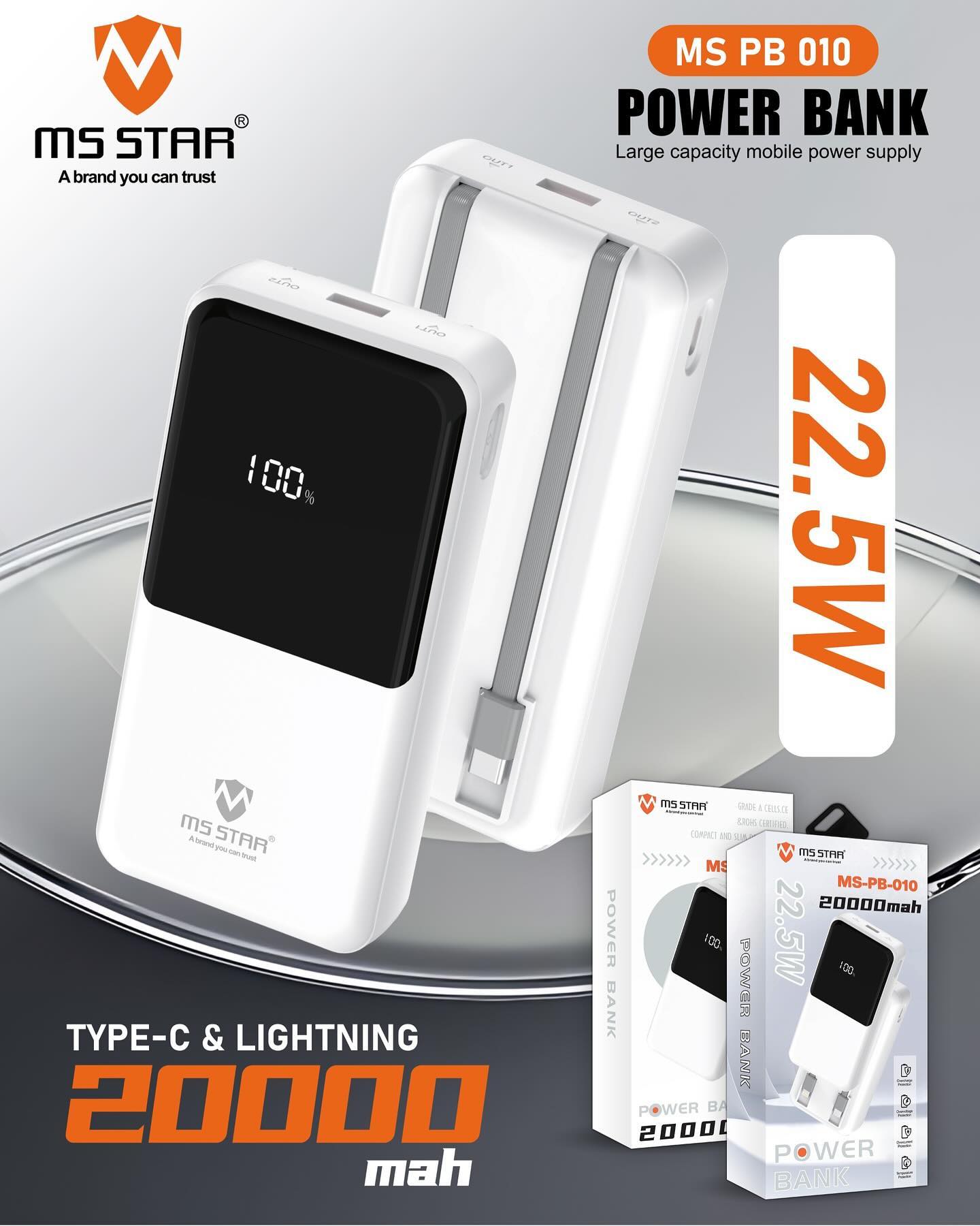 MS STAR Power Bank 20000mAh