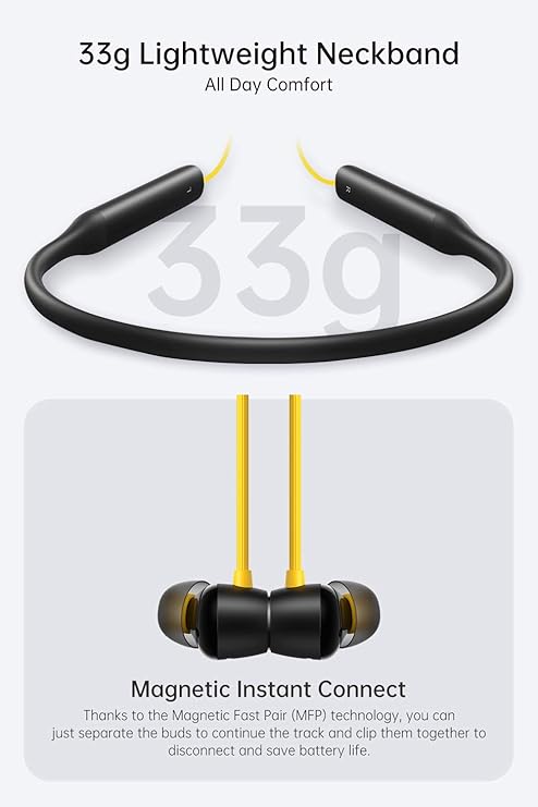 realme Buds Wireless Pro Bluetooth in Ear Earphones with Mic, Fast Charging & Up to 22Hrs Playtime