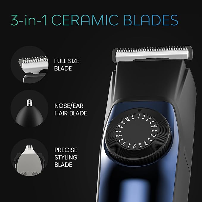 TAGG Men Saber X 3 In 1 Battery Powered Trimmer, Ip7 Rated